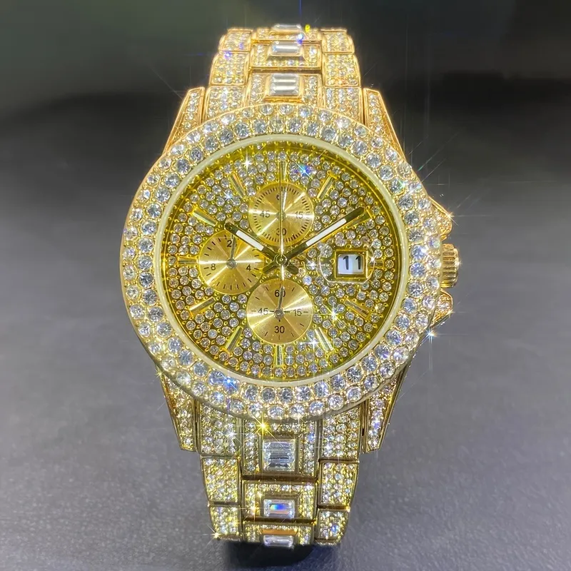 MISSFOX Iced Crystal Watch - Premium Quartz Timepiece